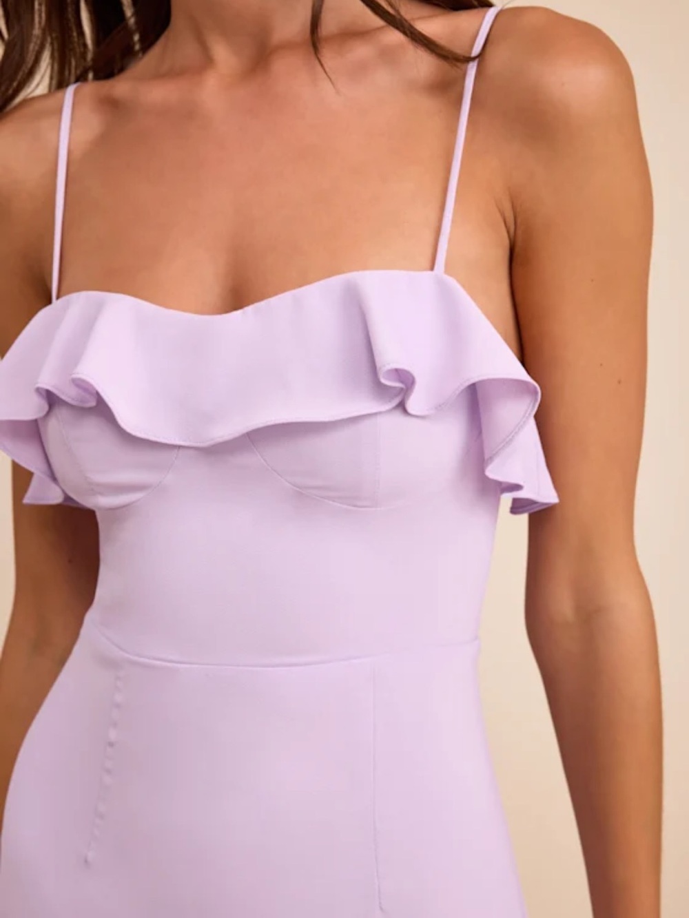 Lulu's Lavender Ruffle Maxi Dress - Picture 2 of 5